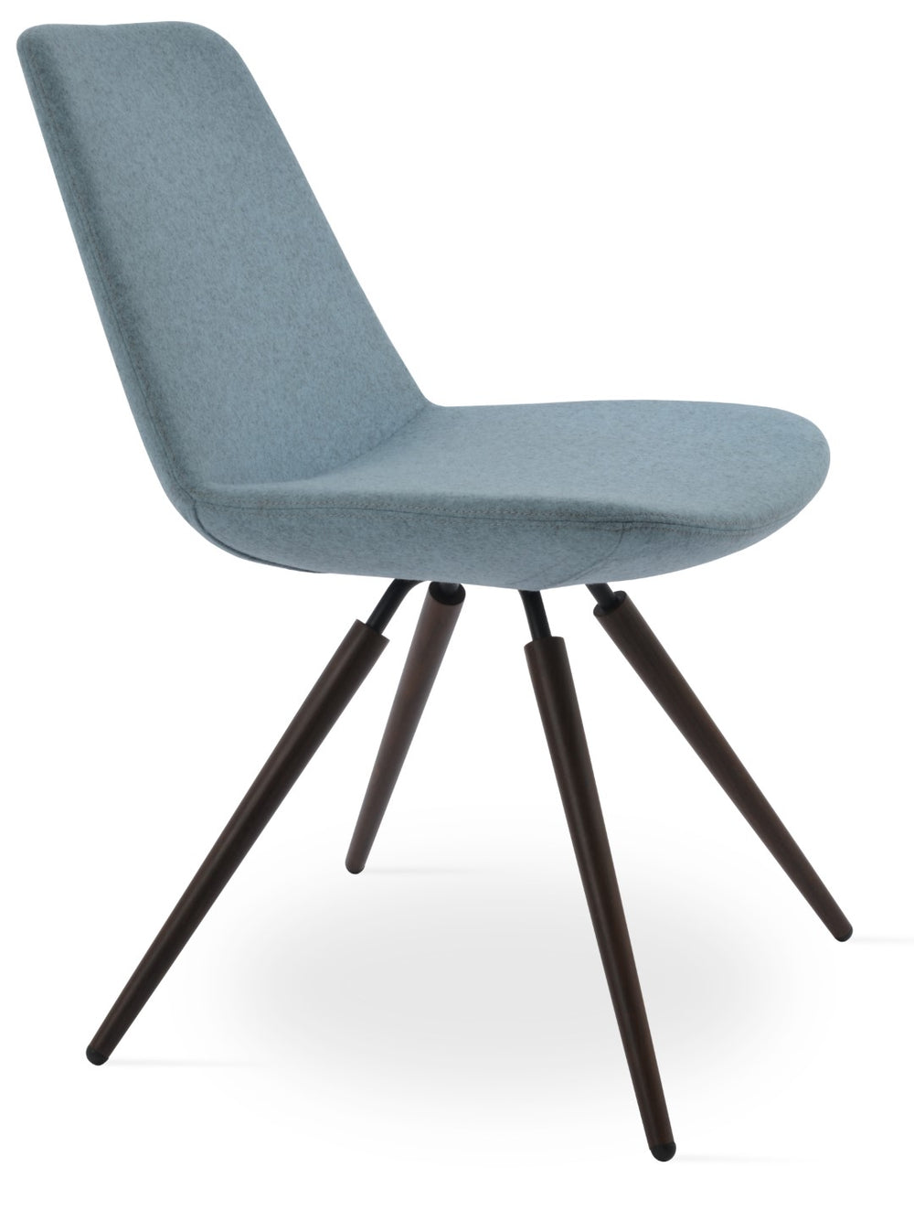 Soho Concept Eiffel Swivel Armchair In Camira Blazer Wool – Stylish Ergonomic Design With 10-year Guarantee, Blue Blue Swivel. Solid Metal Top Part Connected To Four Tubular Legs Soho-concept-dining-chair-03072