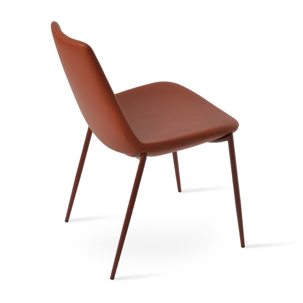 Soho Concept Eiffel Classy Chair - Elegant Dining Seating In Boucle, Velvet & Nubuck Fabrics With 10-year Guarantee Red  Soho-concept-dining-chair-03123