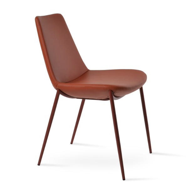 Soho Concept Eiffel Classy Chair - Elegant Dining Seating In Boucle, Velvet & Nubuck Fabrics With 10-year Guarantee Red  Soho-concept-dining-chair-03123