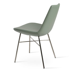 Soho Concept Eiffel Cross Chair - Modern Dining Chair With Boucle, Velvet & Nubuck Fabrics, 10-year Guarantee, 300 Lbs   Soho-concept-dining-chair-03147