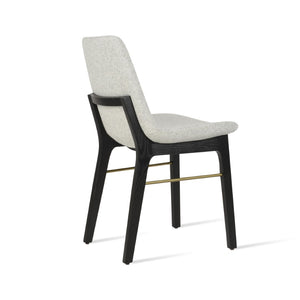 Soho Concept Eiffel Wood Chair - Premium Camira Blazer Wool Fabric, 10-year Guarantee, Durable For Commercial Use Ash,Brass,Silver  Soho-concept-dining-chair-03160