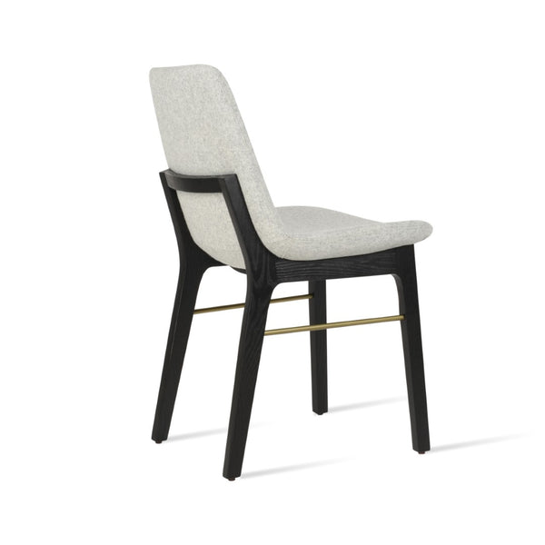 Soho Concept Eiffel Wood Chair - Premium Camira Blazer Wool Fabric, 10-year Guarantee, Durable For Commercial Use Ash,Brass,Silver  Soho-concept-dining-chair-03160