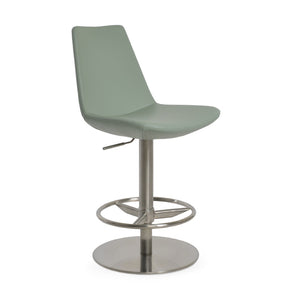Soho Concept Eiffel Arm Barstools & Counterstools With Full Footrest - Stylish Leatherette, 2-year Guarantee! Brushed Steel Mint  Soho-concept-dining-chair-08057