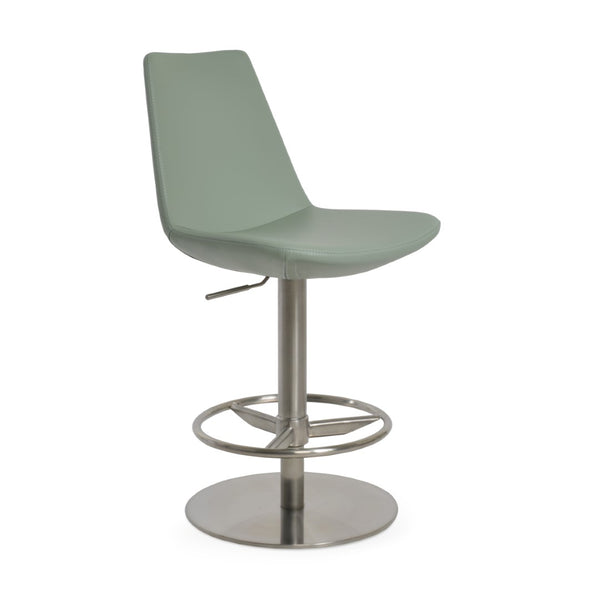 Soho Concept Eiffel Arm Barstools & Counterstools With Full Footrest - Stylish Leatherette, 2-year Guarantee! Brushed Steel Mint  Soho-concept-dining-chair-08057
