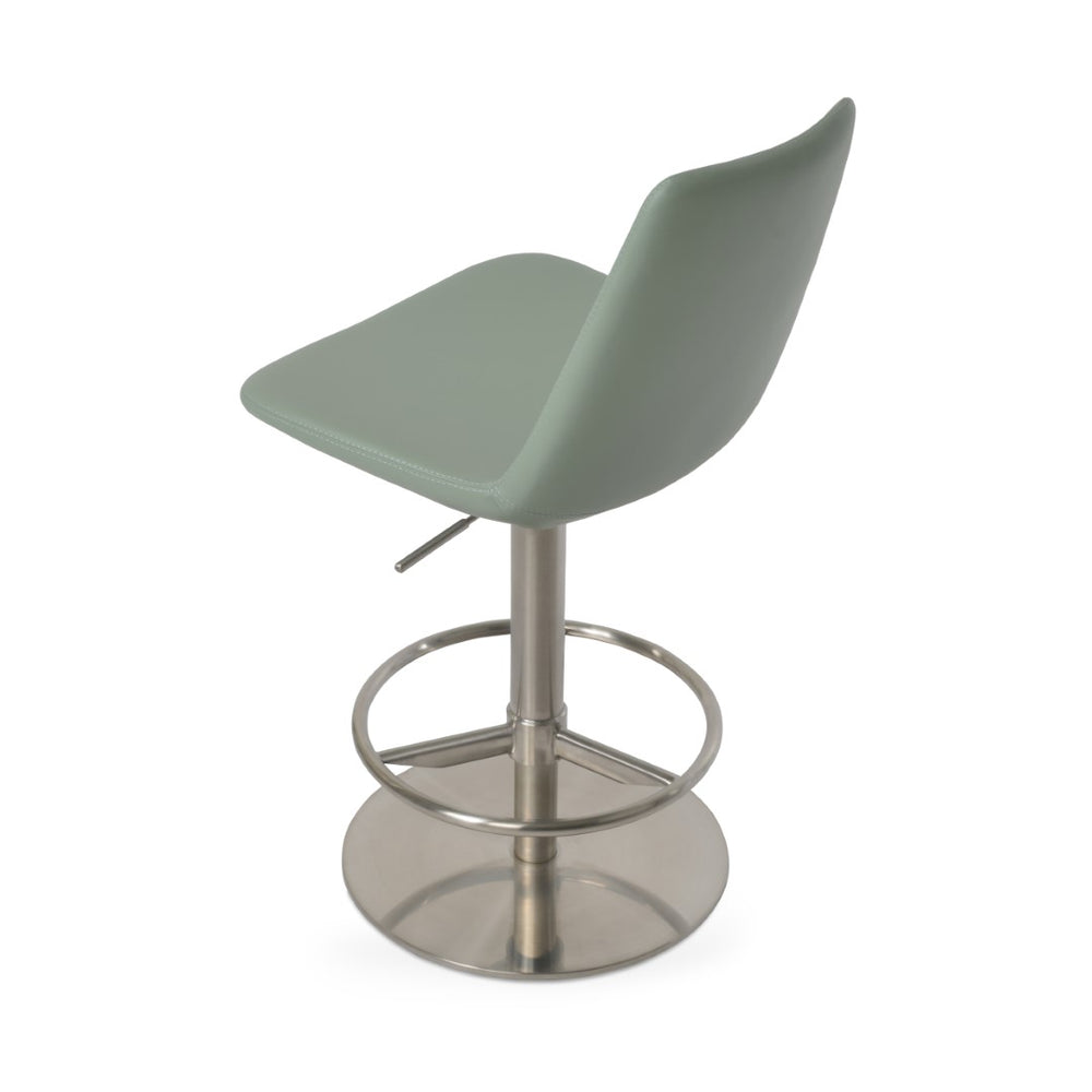 Soho Concept Eiffel Adjustable Arm Barstools & Counterstools - Stylish Piston Design, 5-year Guarantee, Mint Finish Brushed Steel Mint  Soho-concept-dining-chair-06719