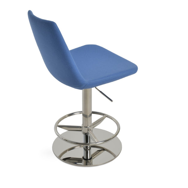 Soho Concept Eiffel Arm Barstools & Counterstools - Stylish Wool Fabric, 10-year Guarantee, Durable Designs! Polished Steel Skyblue  Soho-concept-dining-chair-08059