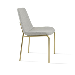 Soho Concept Eiffel Harris Chair In Dark Grey Camira Blazer Wool - Stylish Dining Seat With 10-year Guarantee Brass,Silver  Soho-concept-dining-chair-03238