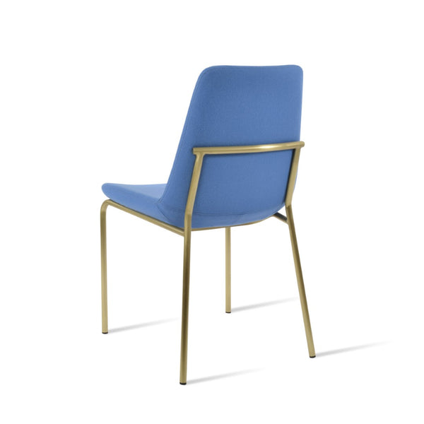 Soho Concept Eiffel Harris Chair In Dark Grey Camira Blazer Wool - Stylish Dining Seat With 10-year Guarantee Brass  Soho-concept-dining-chair-03240