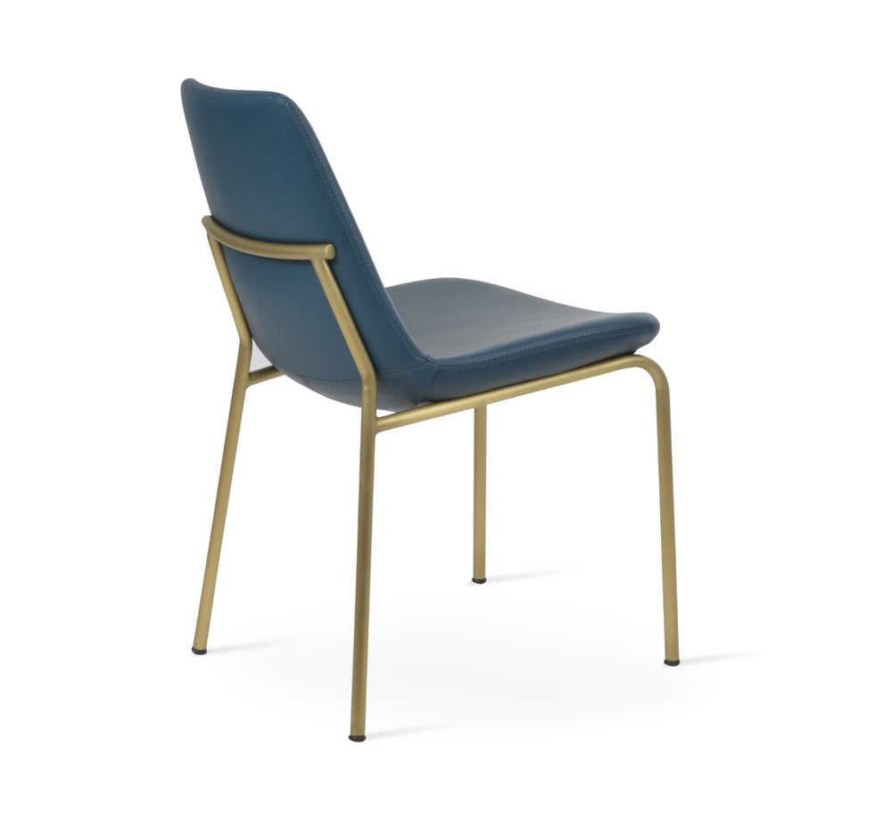 Soho Concept Eiffel Harris Chair - Elegant Dining Chair With Leatherette, Chrome Base & 2-year Guarantee, 300 Lb Capacity Black,Red  Soho-concept-dining-chair-03237