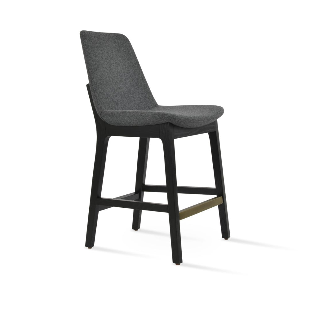 Soho Concept Eiffel Mw Barstools & Counterstools - Premium Camira Blazer Wool, 10-year Guarantee, Swivel Comfort Black  Soho-concept-dining-chair-08030