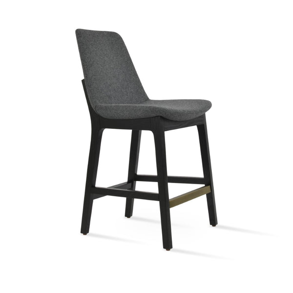 Soho Concept Eiffel Mw Barstools & Counterstools - Premium Camira Blazer Wool, 10-year Guarantee, Swivel Comfort Dark Grey  Soho-concept-dining-chair-08064