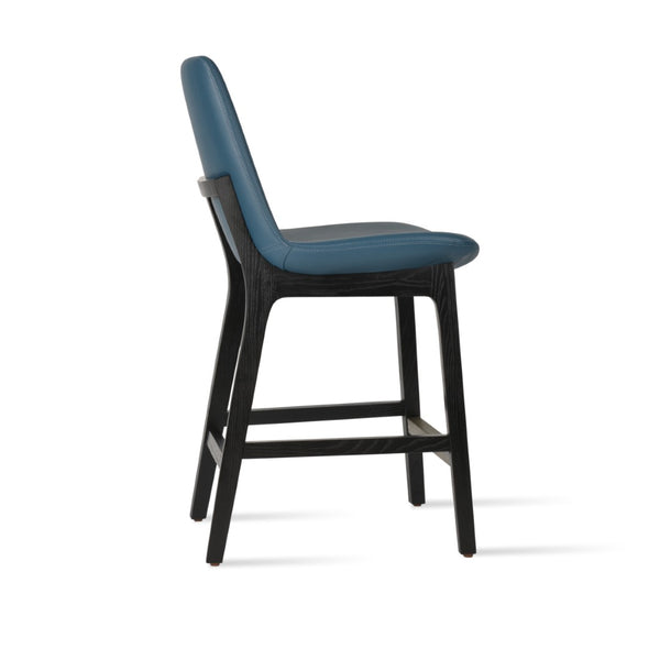 Soho Concept Eiffel Arm Barstools & Counterstools - Ergonomic Comfort With Leatherette, Stylish Wood Finishes! Ash,Blue  Soho-concept-dining-chair-08061
