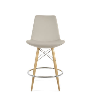 Soho Concept Eiffel Barstools & Counterstools - Stylish Leatherette, Memory Swivel, 2-year Guarantee, Black Finish Natural,Light Grey  Soho-concept-dining-chair-08074