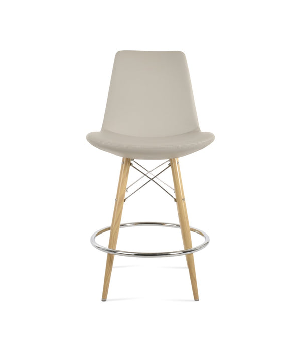 Soho Concept Eiffel Barstools & Counterstools - Stylish Leatherette, Memory Swivel, 2-year Guarantee, Black Finish Natural,Light Grey  Soho-concept-dining-chair-08074