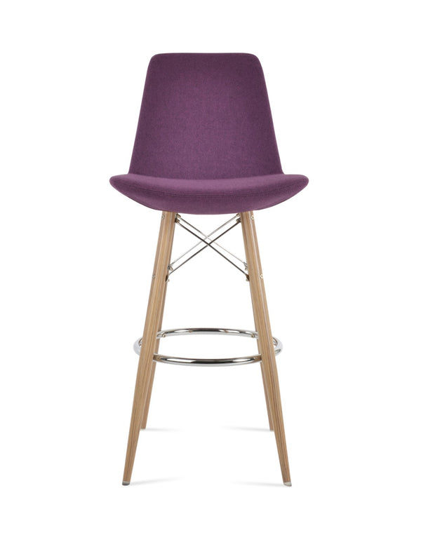 Soho Concept Eiffel Barstools & Counterstools In Camira Blazer Wool Fabric - Stylish, Durable & Guaranteed! New Deep Maroon  Soho-concept-dining-chair-08072