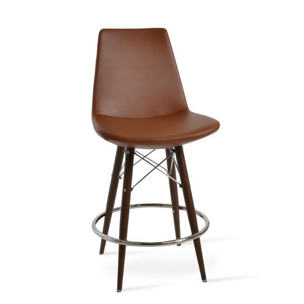 Soho Concept Eiffel Mw Barstools & Counterstools In Luxurious Fabrics - 10-year Guarantee, Modern Design & Comfort Walnut  Soho-concept-dining-chair-08071