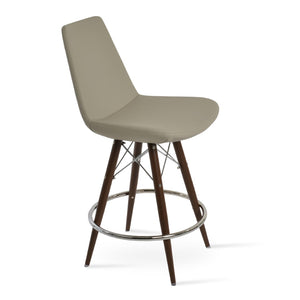Soho Concept Eiffel Barstools & Counterstools - Stylish Leatherette, Memory Swivel, 2-year Guarantee, Black Finish Walnut  Soho-concept-dining-chair-08070