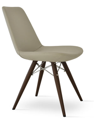 Soho Concept Eiffel Mw Dining Armchair - Premium Leatherette, 2-year Guarantee, Modern Design For Elegant Dining Walnut,Light Grey  Soho-concept-dining-chair-03278