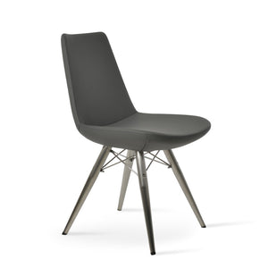 Soho Concept Eiffel Mw Dining Chair - Stylish Upholstered Seating In Boucle, Velvet & Nubuck With Swivel Option Grey  Soho-concept-dining-chair-03272
