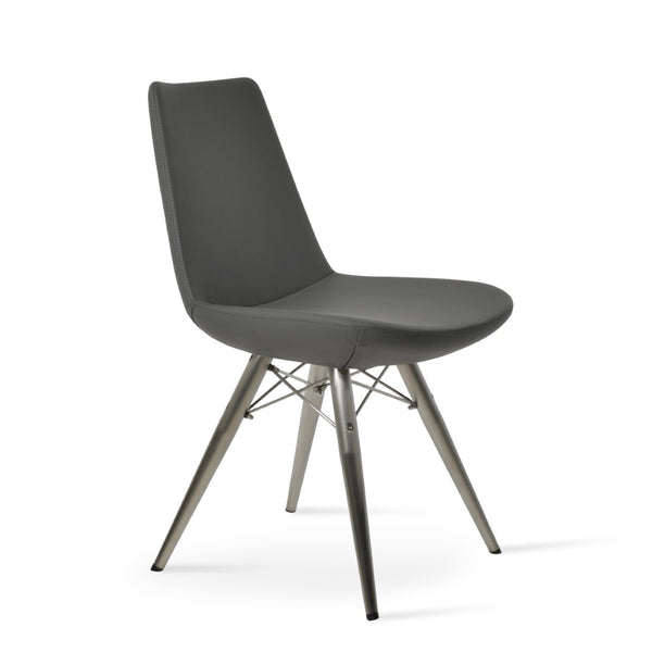 Soho Concept Eiffel Mw Dining Chair - Stylish Upholstered Seating In Boucle, Velvet & Nubuck With Swivel Option Grey  Soho-concept-dining-chair-03272