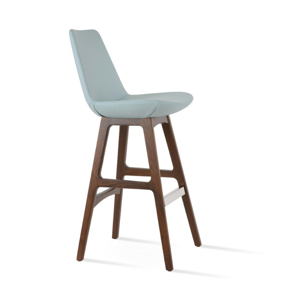 Soho Concept Eiffel Pr-wood Barstools & Counterstools With Chrome Footrests – Stylish Leatherette & 2-year Guarantee Walnut  Soho-concept-dining-chair-08079