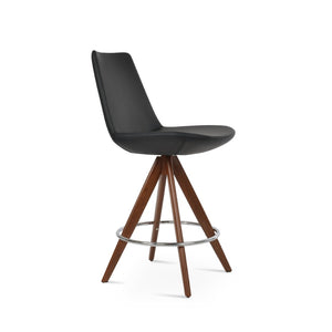 Soho Concept Eiffel Arm Barstools & Counterstools - Stylish Swivel Seating In Premium Camira Wool With 10-year Warranty Walnut,Dark Grey  Soho-concept-dining-chair-08080