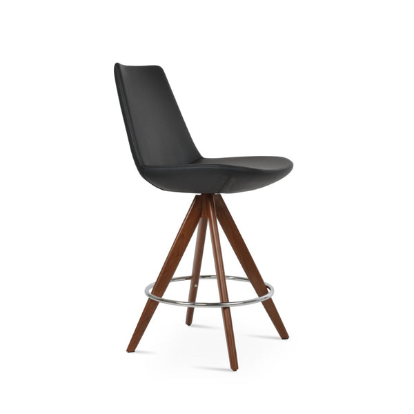 Soho Concept Eiffel Arm Barstools & Counterstools - Stylish Swivel Seating In Premium Camira Wool With 10-year Warranty Walnut,Dark Grey  Soho-concept-dining-chair-08080