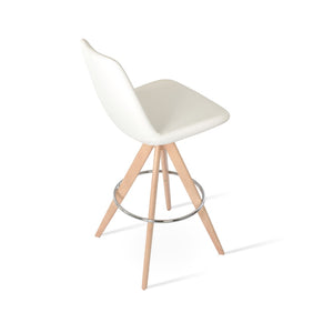 Soho Concept Eiffel Pyramid Swivel Barstools & Counterstools - Stylish Wood Design With 5-year Guarantee, Durable! Natural,White  Soho-concept-dining-chair-08084