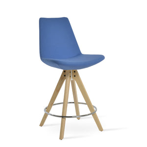 Soho Concept Eiffel Pyramid Barstools & Counterstools - Stylish Wool Upholstery, 10-year Guarantee, Solid Wood Natural,Ash  Soho-concept-dining-chair-08092
