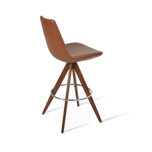 Soho Concept Eiffel Pyramid-mw Swivel Barstools & Counterstools - Stylish Metal & Wood With 10-year Guarantee Walnut  Soho-concept-dining-chair-08097