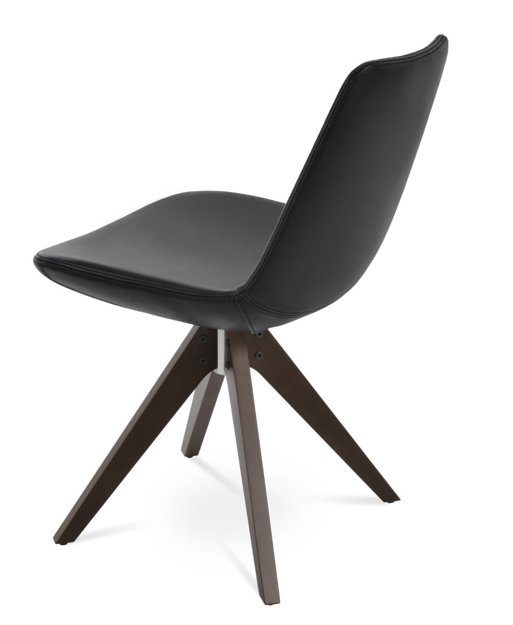 Soho Concept Eiffel Pyramid Swivel Dining Chair - Luxurious Boucle Fabric, Solid Wood, 10-year Warranty, Custom Options Walnut,Black  Soho-concept-dining-chair-03311