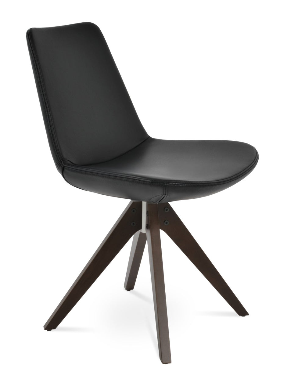 Soho Concept Eiffel Pyramid Swivel Dining Chair - Luxurious Boucle Fabric, Solid Wood, 10-year Warranty, Custom Options Walnut,Black  Soho-concept-dining-chair-03311