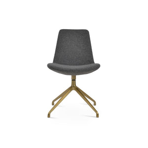 Soho Concept Eiffel Spider Swivel Chair In Premium Camira Blazer Wool - 10-year Guarantee, Dark Grey Comfort Brass,Dark Grey  Soho-concept-dining-chair-03430