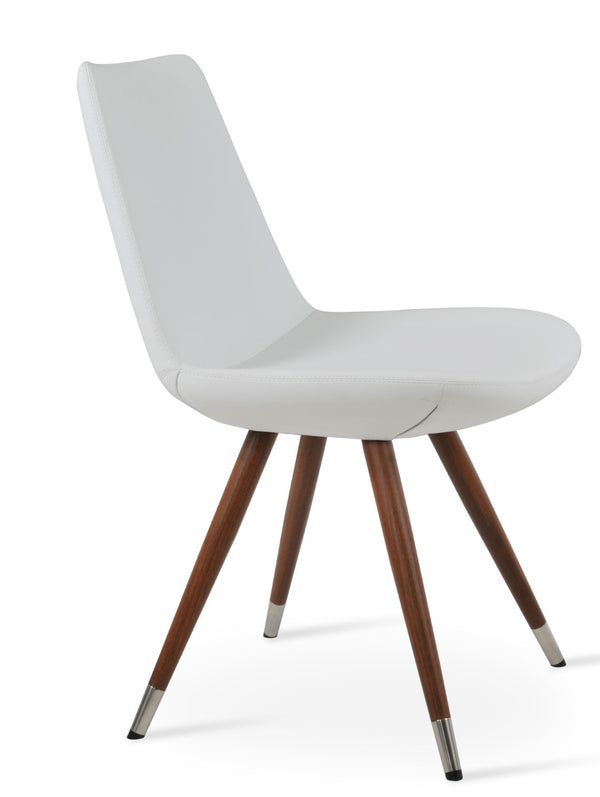Soho Concept Eiffel Star Chair - Stylish Dining Chair In Boucle, Velvet & Nubuck Fabrics With 10-year Guarantee! Walnut,White  Soho-concept-dining-chair-03474