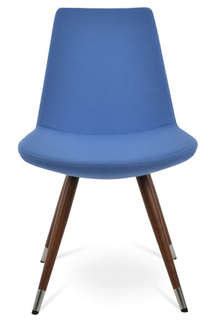 Soho Concept Eiffel Star Chair - Premium Camira Blazer Wool, 10-year Guarantee, Elegant Steel Base, Natural Finish Walnut  Soho-concept-dining-chair-03471