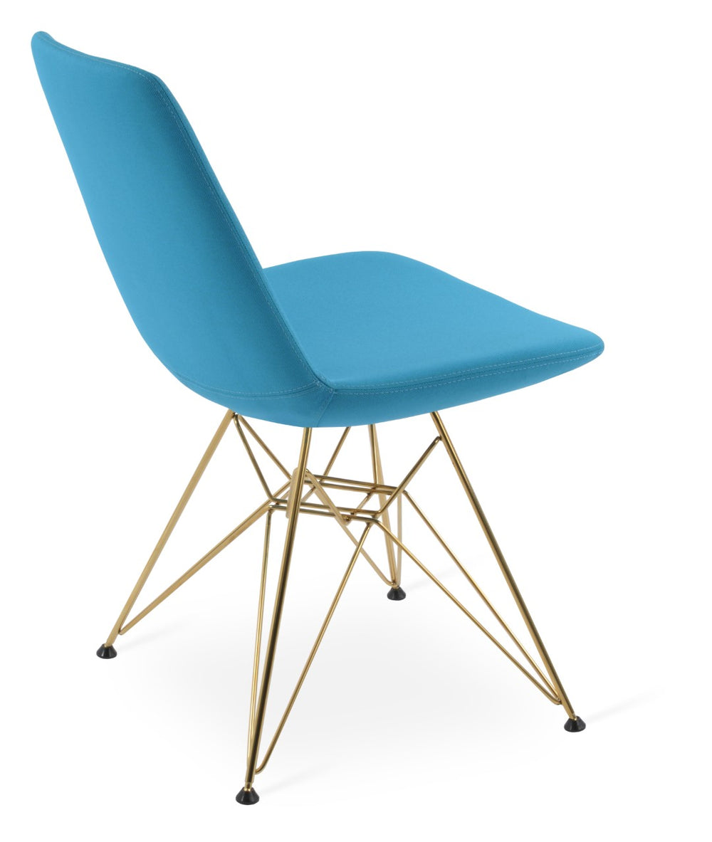 Soho Concept Eiffel Tower Chair - Stylish Dining Chair In Vibrant Fabrics With 10-year Guarantee - Modern Elegance Gold,Turquoise  Soho-concept-dining-chair-03569