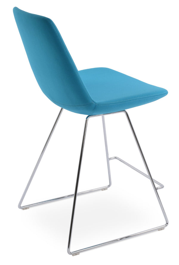 Soho Concept Eiffel Barstools & Counterstools: Stylish Wire Design, Plush Upholstery, 10-year Guarantee, 300 Lbs Capacity Turquoise  Soho-concept-dining-chair-08110