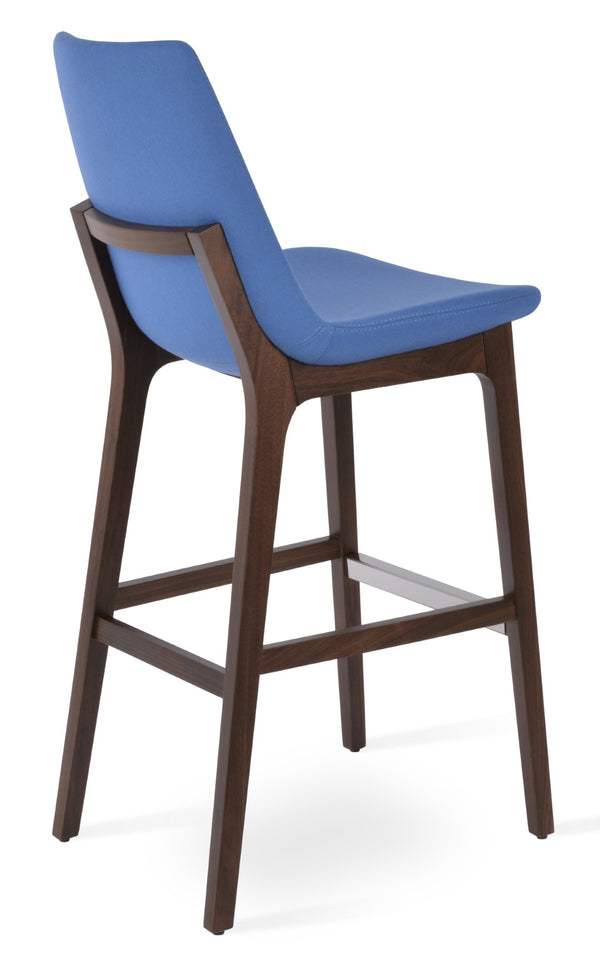 Soho Concept Eiffel Barstools & Counterstools With 10-year Guarantee - Premium Camira Wool Fabric & Solid Wood Walnut  Soho-concept-dining-chair-06732