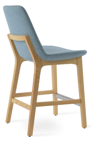 Soho Concept Eiffel Barstools & Counterstools With 10-year Guarantee - Premium Camira Wool Fabric & Solid Wood Ash,Blue  Soho-concept-dining-chair-08119