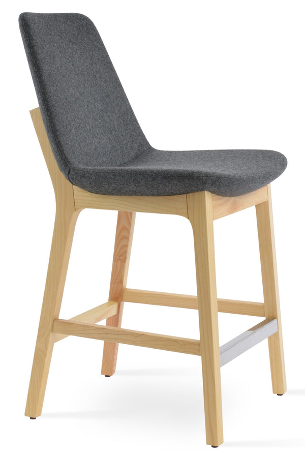 Soho Concept Eiffel Barstools & Counterstools With 10-year Guarantee - Premium Camira Wool Fabric & Solid Wood Ash,Natural,Dark Grey  Soho-concept-dining-chair-08118