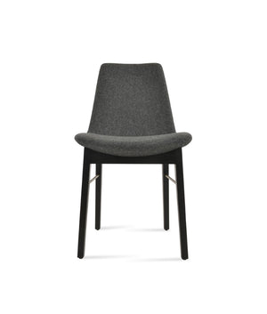 Soho Concept Eiffel Wood Chair - Premium Camira Blazer Wool Fabric, 10-year Guarantee, Durable For Commercial Use Ash,Dark Grey  Soho-concept-dining-chair-03621