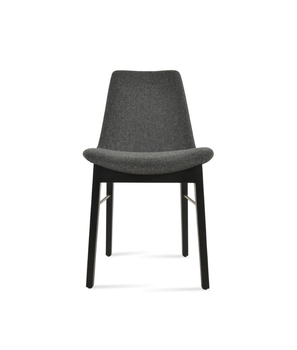 Soho Concept Eiffel Wood Chair - Premium Camira Blazer Wool Fabric, 10-year Guarantee, Durable For Commercial Use Ash,Dark Grey  Soho-concept-dining-chair-03621