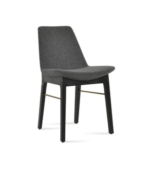 Soho Concept Eiffel Wood Chair - Premium Camira Blazer Wool Fabric, 10-year Guarantee, Durable For Commercial Use Ash,Dark Grey  Soho-concept-dining-chair-03621