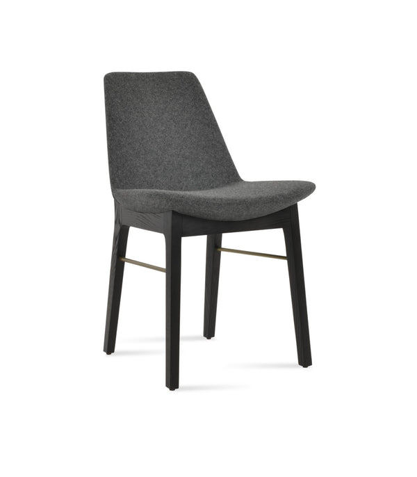 Soho Concept Eiffel Wood Chair - Premium Camira Blazer Wool Fabric, 10-year Guarantee, Durable For Commercial Use Ash,Dark Grey  Soho-concept-dining-chair-03621