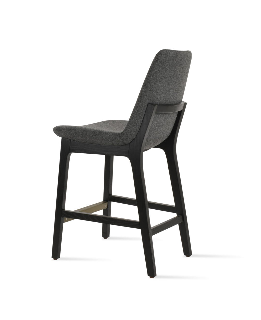 Soho Concept Eiffel Barstools & Counterstools With 10-year Guarantee - Premium Camira Wool Fabric & Solid Wood Ash,Dark Grey  Soho-concept-dining-chair-06730