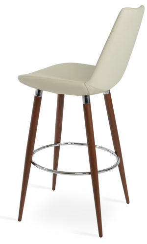 Soho Concept Eiffel Ana Barstools & Counterstools - Chic Boucle, Velvet & Nubuck Fabrics With 10-year Guarantee Walnut,Cream  Soho-concept-dining-chair-08025