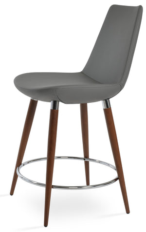 Soho Concept Eiffel Ana Barstools & Counterstools - Chic Boucle, Velvet & Nubuck Fabrics With 10-year Guarantee Walnut,Grey  Soho-concept-dining-chair-08027