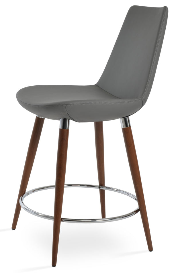 Soho Concept Eiffel Ana Barstools & Counterstools - Chic Boucle, Velvet & Nubuck Fabrics With 10-year Guarantee Walnut,Grey  Soho-concept-dining-chair-08027