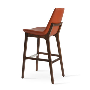 Soho Concept Eiffel Arm Barstools & Counterstools - Premium Camira Fabrics, Solid Wood Base, 10-year Guarantee, Elegant Design Walnut  Soho-concept-dining-chair-08029