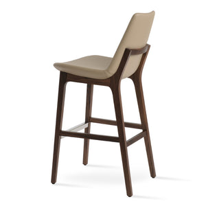 Soho Concept Eiffel Arm Barstools & Counterstools - Premium Camira Fabrics, Solid Wood Base, 10-year Guarantee, Elegant Design Walnut  Soho-concept-dining-chair-08028